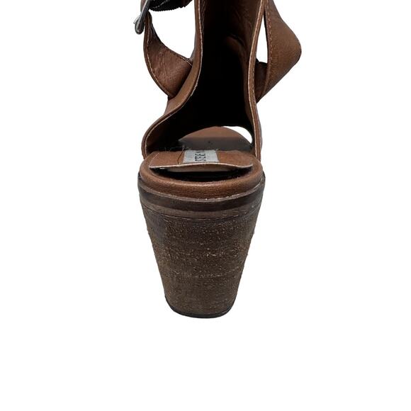 Steve Madden Talento brown leather peep toe heel size 8 - Picture 9 of 14